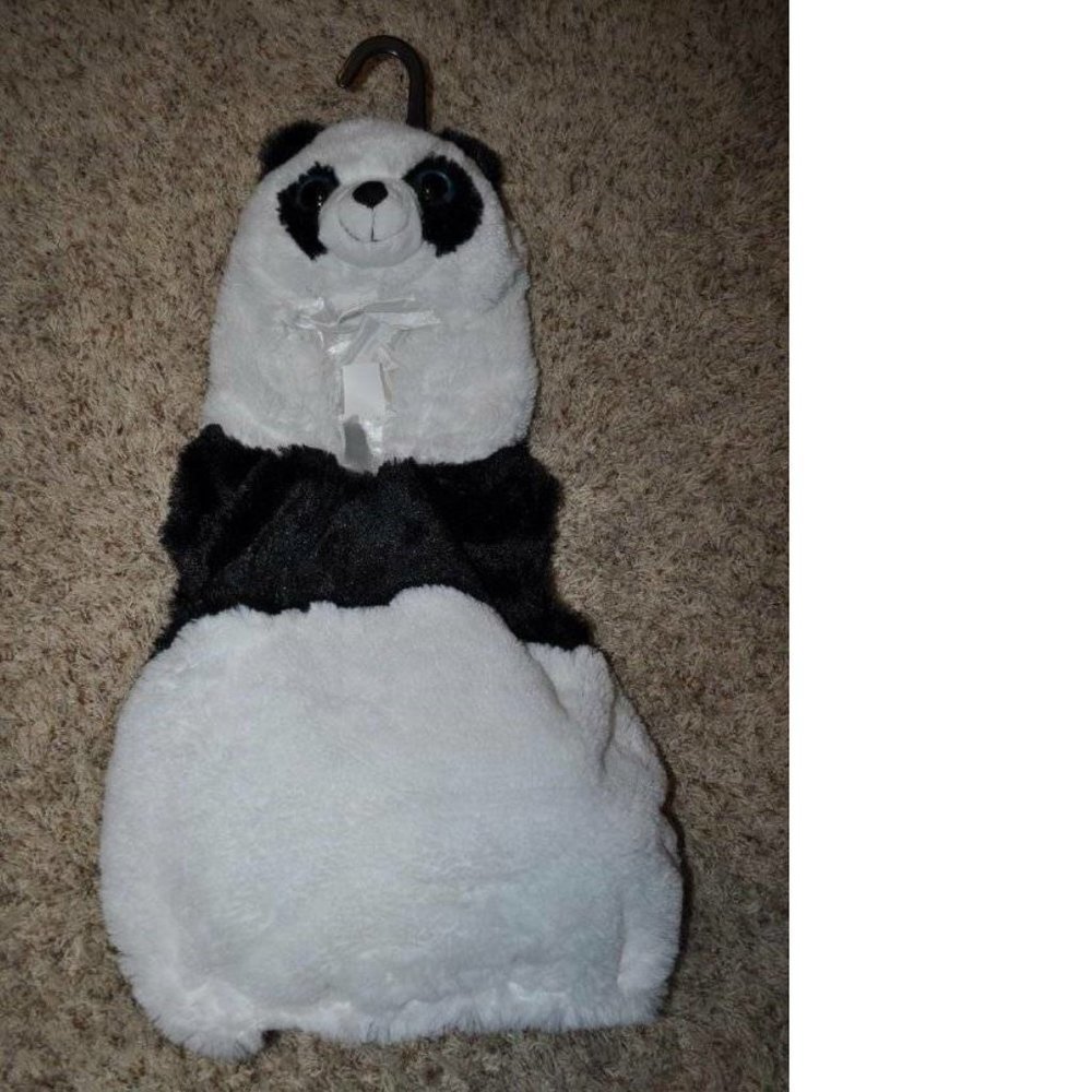 Toddler Panda Bear Halloween Costume Puffer Hooded Vest Plush 12/18 mths Unisex